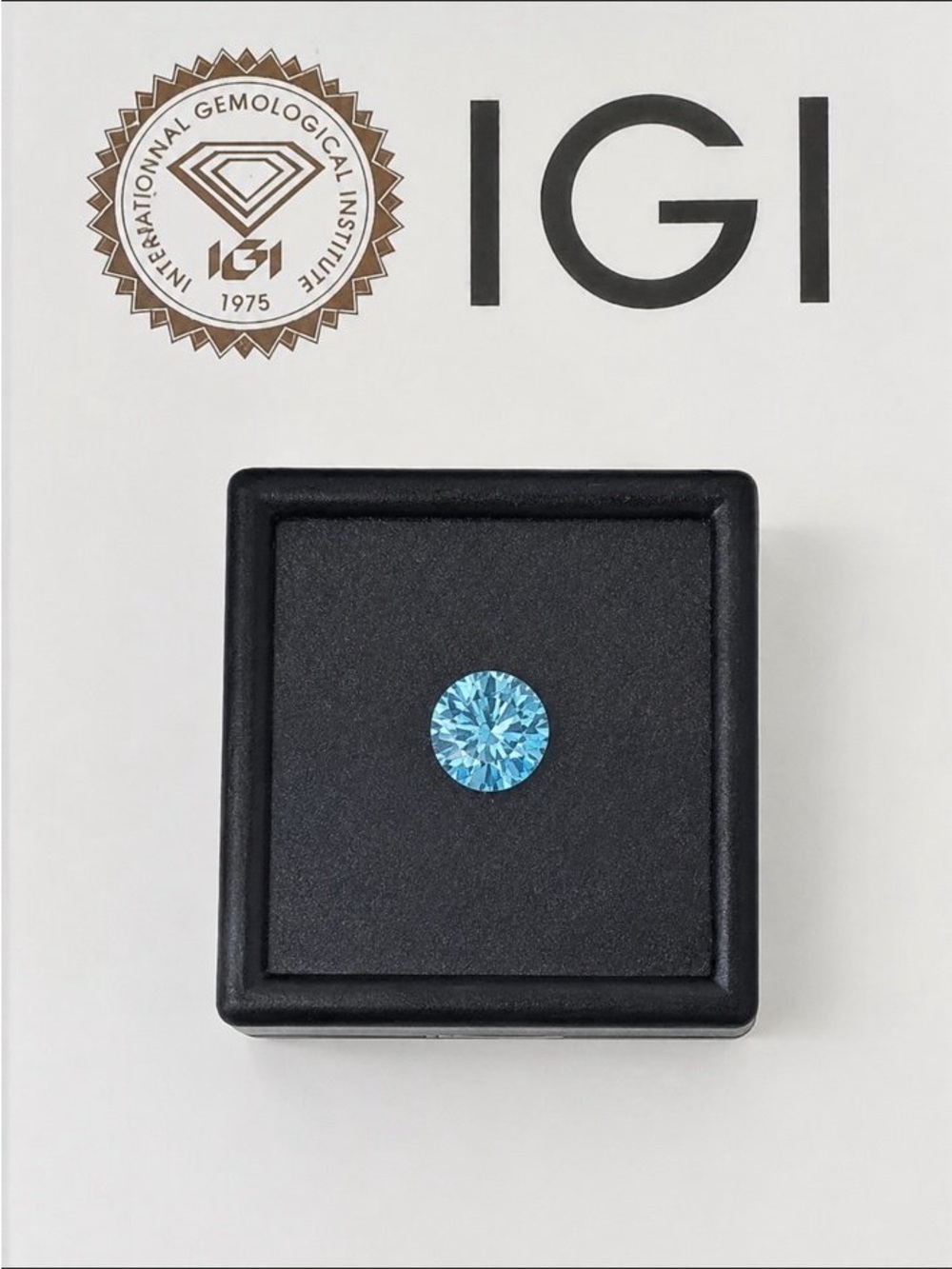 2.08 Ct Fancy Vivid Blue Lab Grown Diamond | IGI Certified | VS2 | Ideal Cut